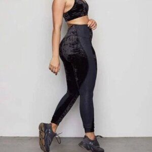 Good American Crushing It Velvet Leopard High Rise Skinny Leggings Size 6